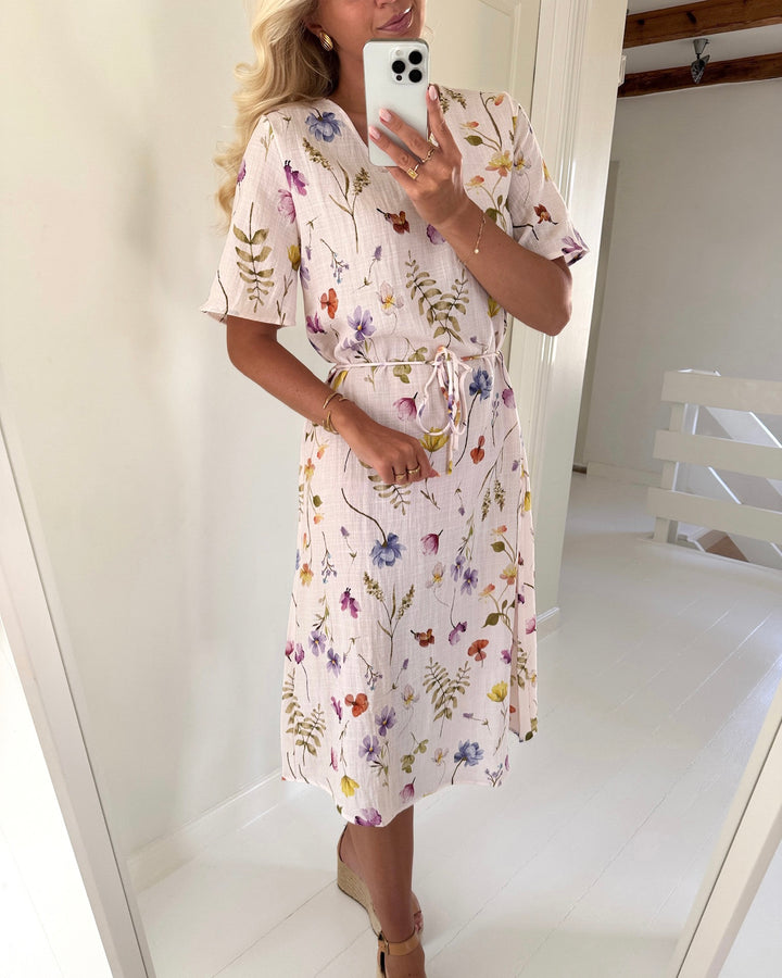 JDY kjole viola life 2/4 midi pristine garden flower