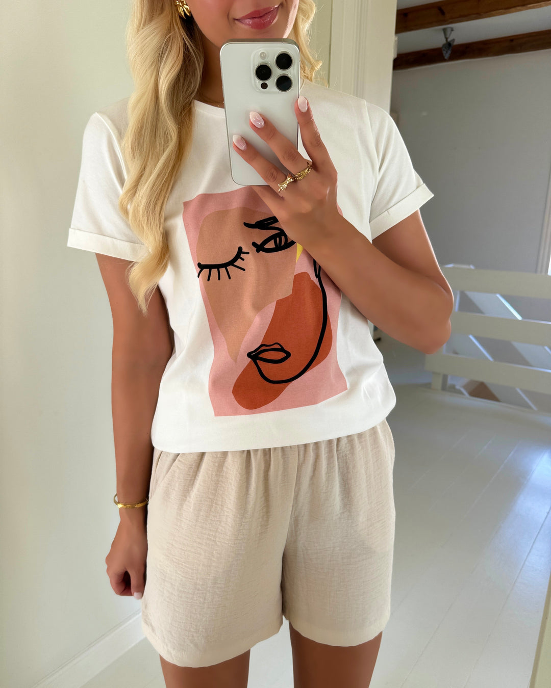 Love&Divine t-shirt love-tee cream/rust