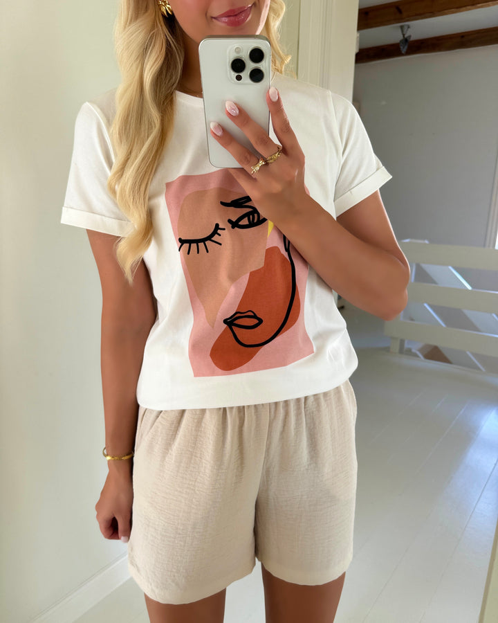 Love&Divine t-shirt love-tee cream/rust