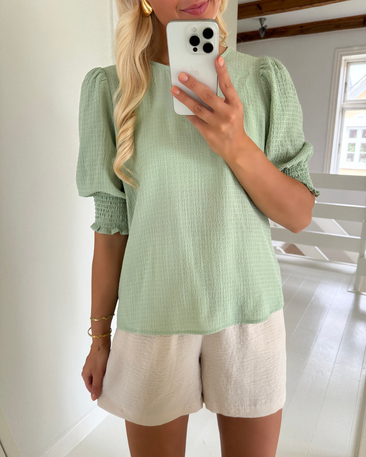 Vero Moda bluse nina 2/4 midi smoke green
