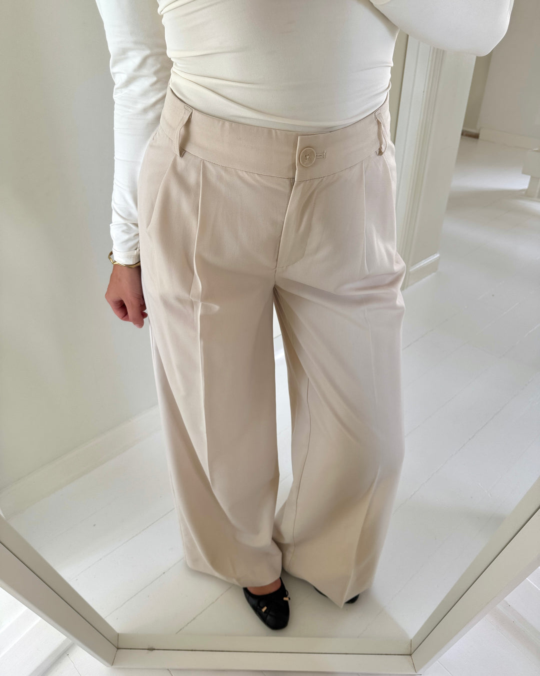Vero Moda bukser nille hw wide oatmeal