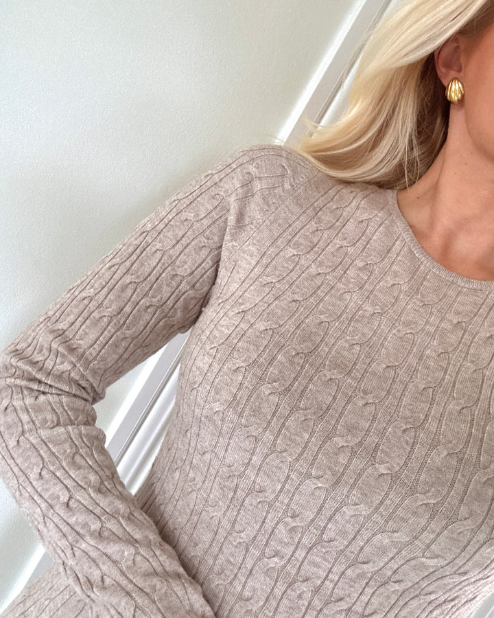 Only kjole ibi ls o-neck mocha meringue