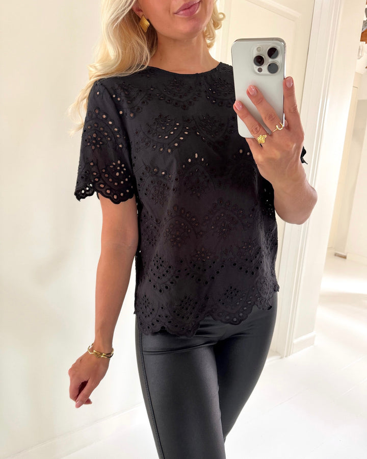 Pieces t-shirt vilde ss black