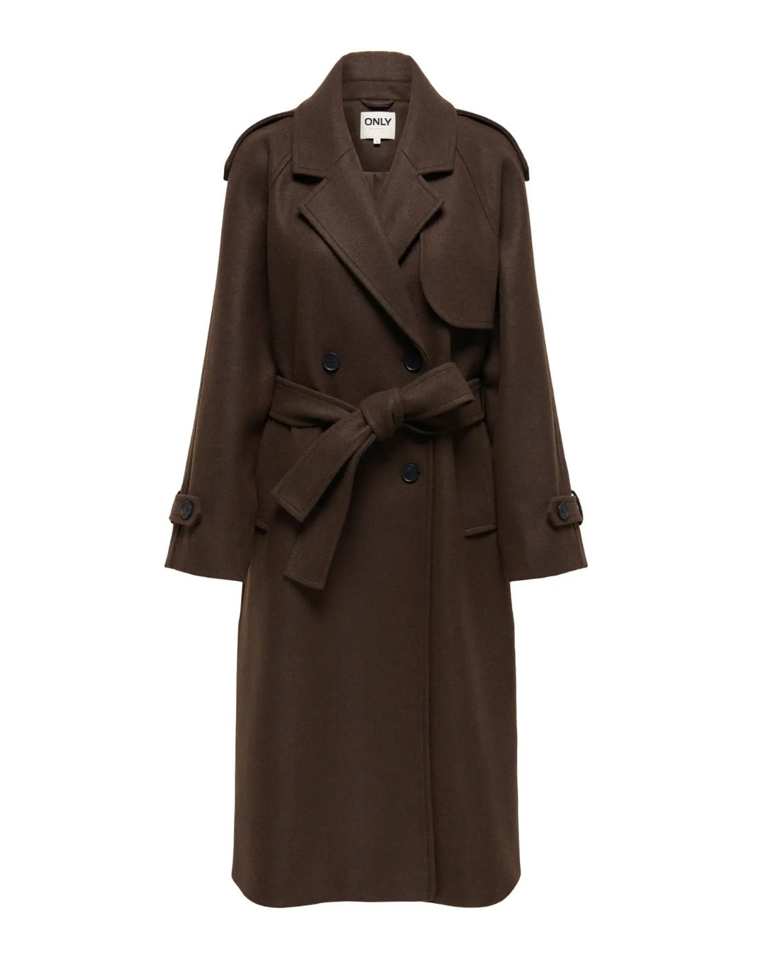 Only frakke dear-trillion long belt chocolate brown/melange