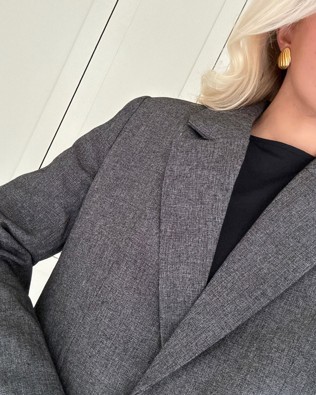 JDY blazer bloom siri ls black/white salt & pepper - FORUDBESTILLING LEV. UGE 5