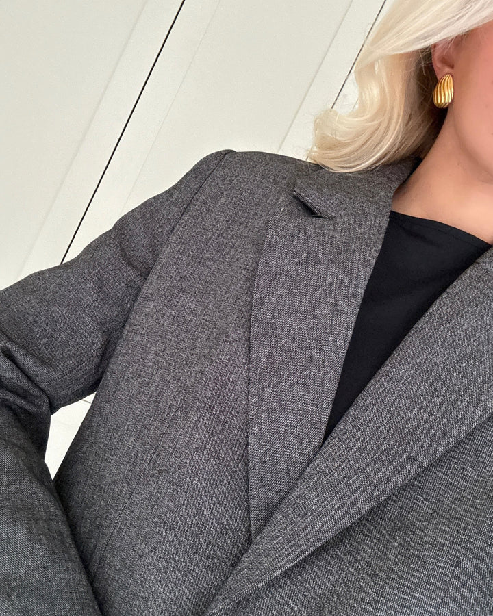 JDY blazer bloom siri ls black/white salt & pepper - FORUDBESTILLING LEV. UGE 5