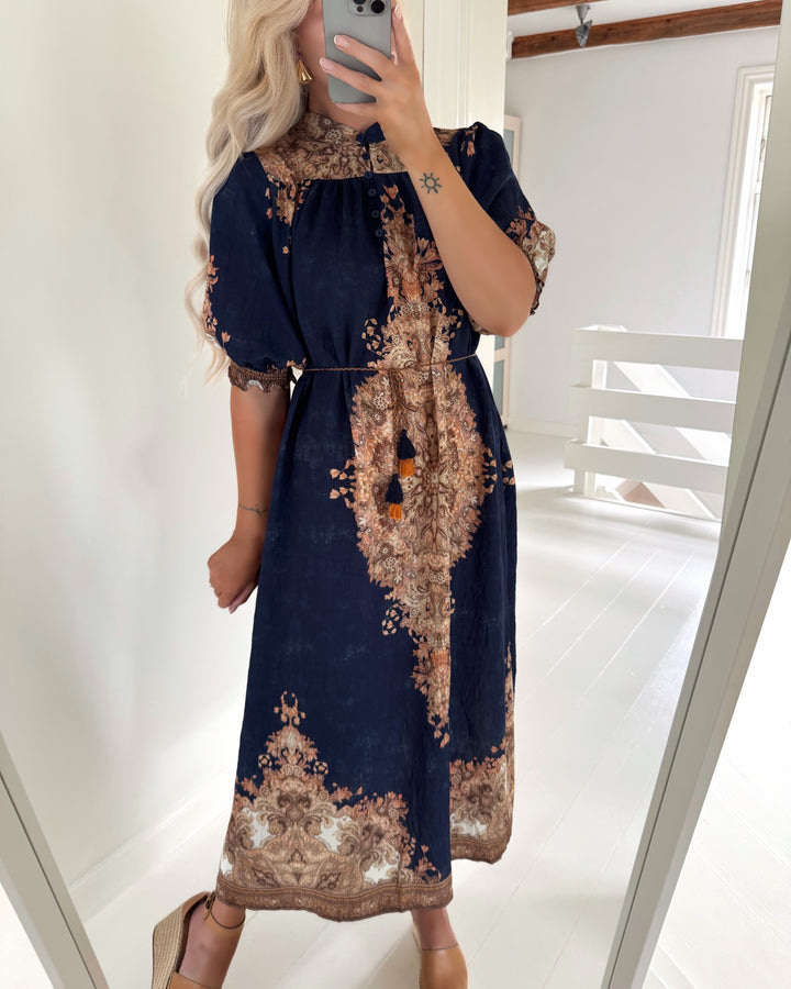 Love&Divine kjole love1415 navy/paisley