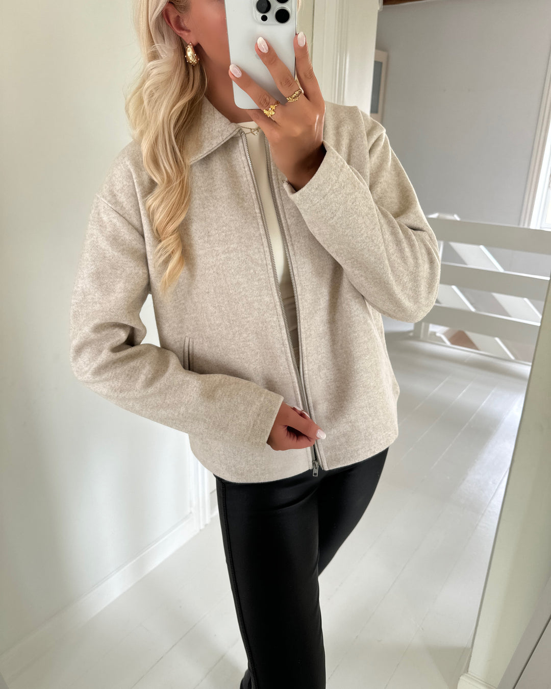 JDY jakke mellow ls side pocket sepia tint/melange