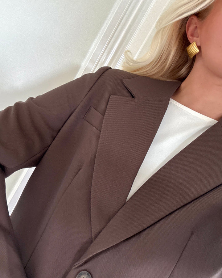 Y.A.S blazer reemaj ls chocolate brown