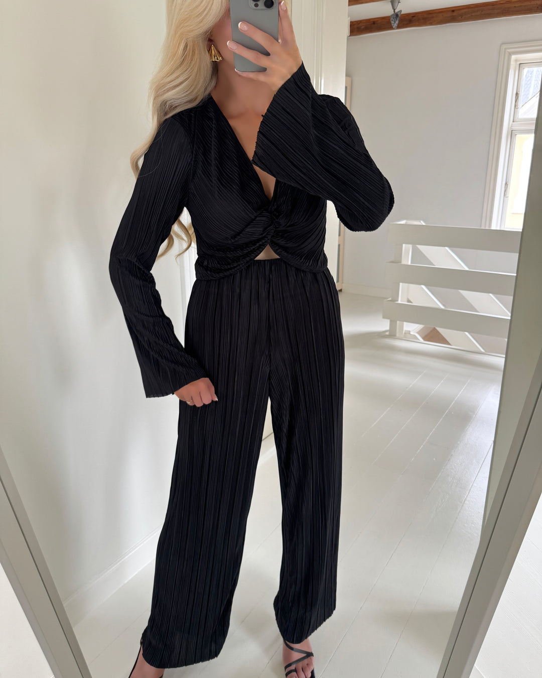 Vero Moda bukser plis hw wide black