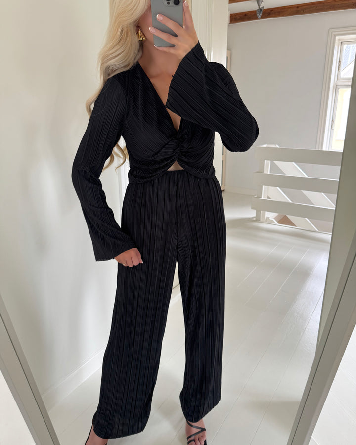 Vero Moda bukser plis hw wide black