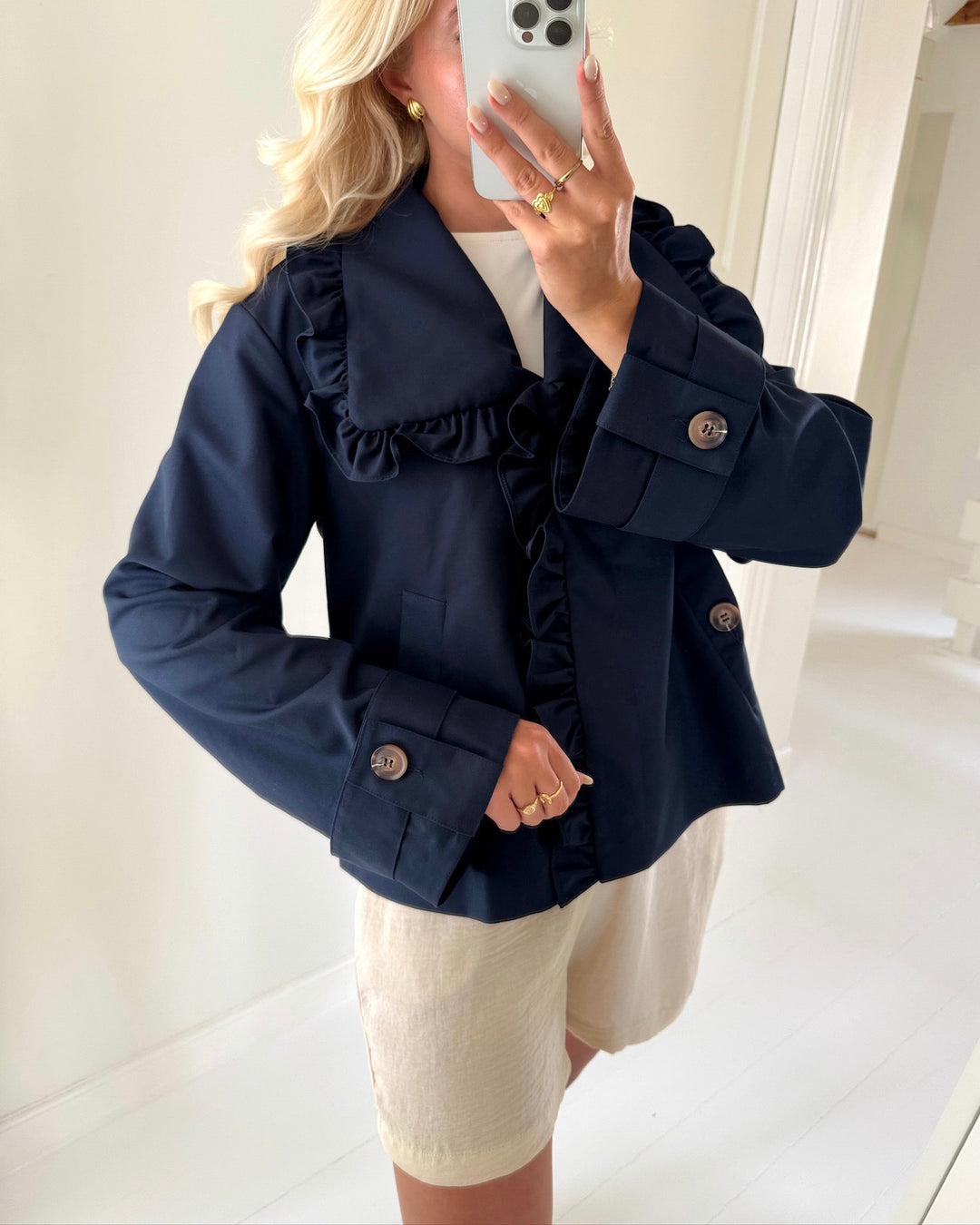 Y.A.S frakke elsana ls short navy blazer