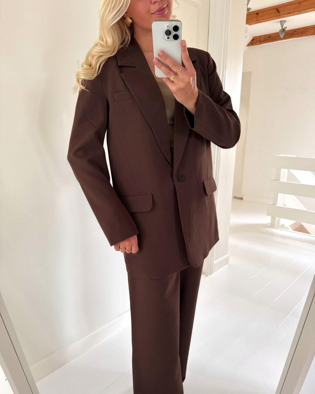 Only blazer lana-berry ls slit chocolate martini