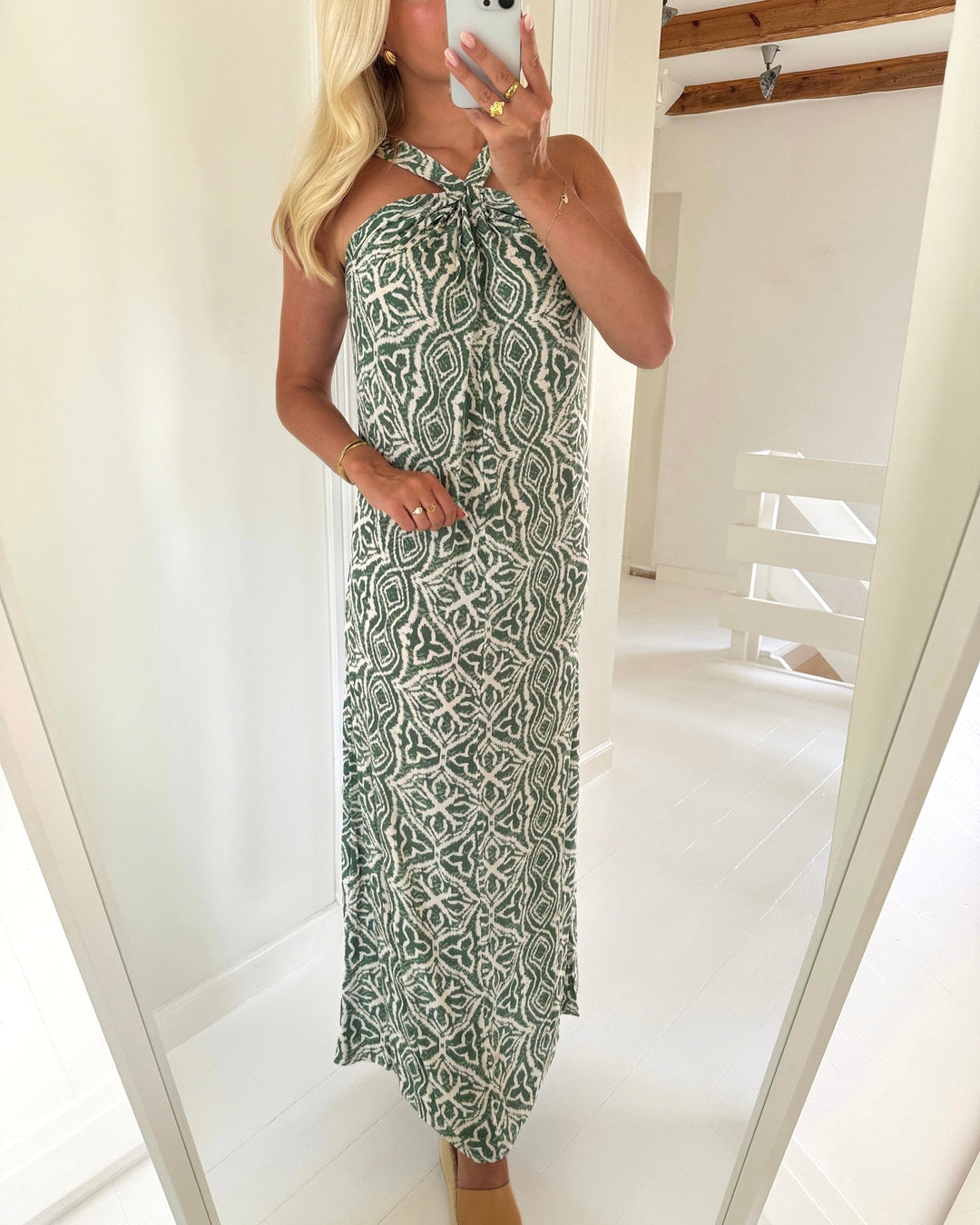 Vero Moda kjole menny sl knot laurel wreath/camille
