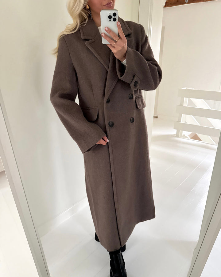 Y.A.S frakke furi ls long sepia tint