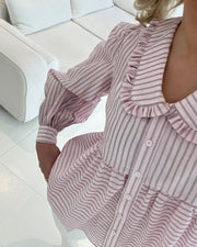 A-VIEW skjorte karoline soft pink/stripes