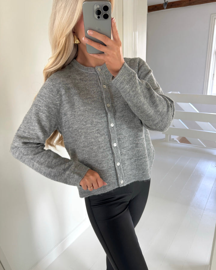 Only striktrøje simoni ls o-neck medium grey melange