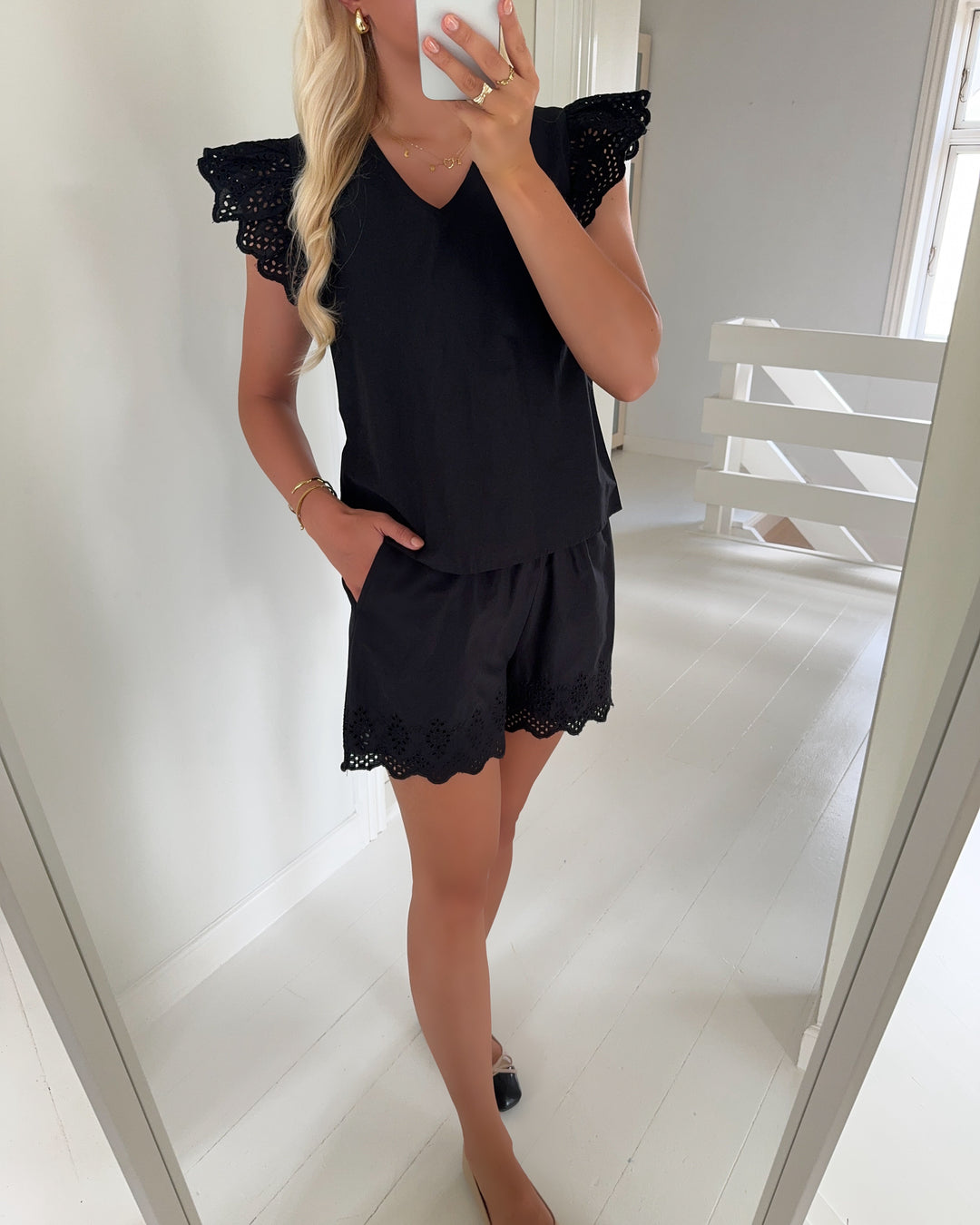 Only shorts lou life emb loose black