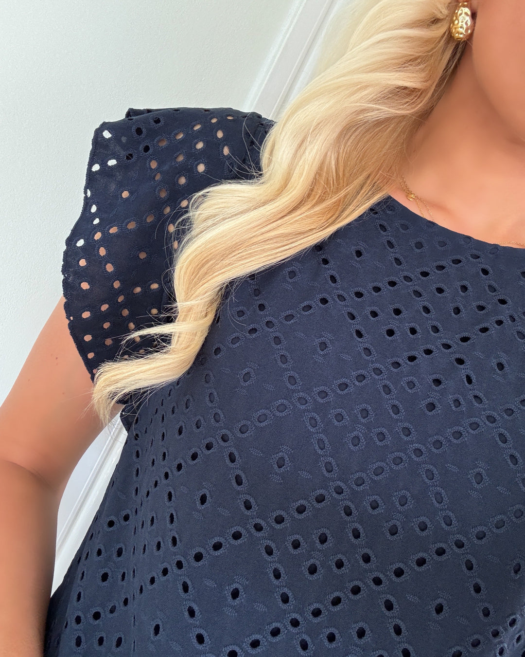 Vero Moda t-shirt tassa sl frill navy blazer