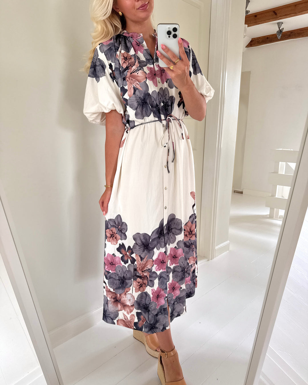 Sister's Point kjole elice-dr1 cream flower