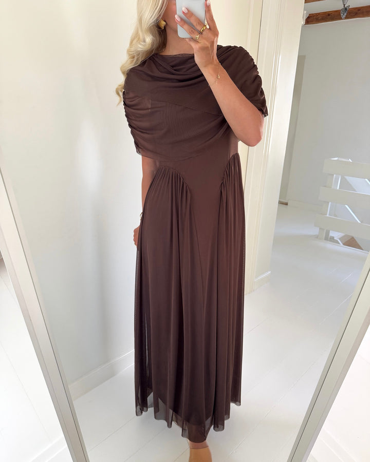 Vero Moda kjole rosetta 2/4 cape chicory coffee