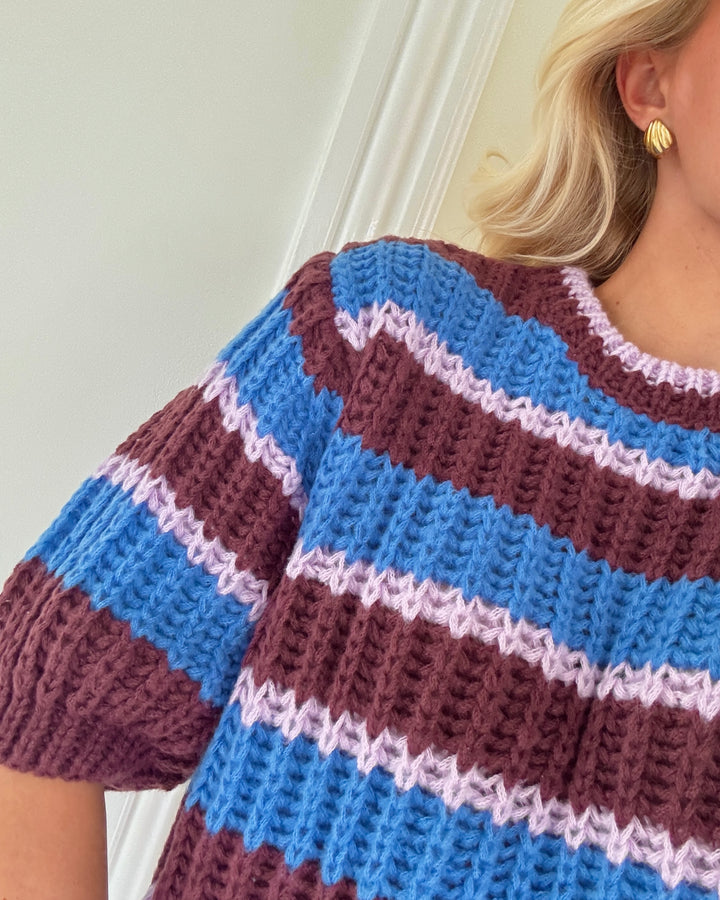 Sister's Point striktrøje krissy-pu berry combo