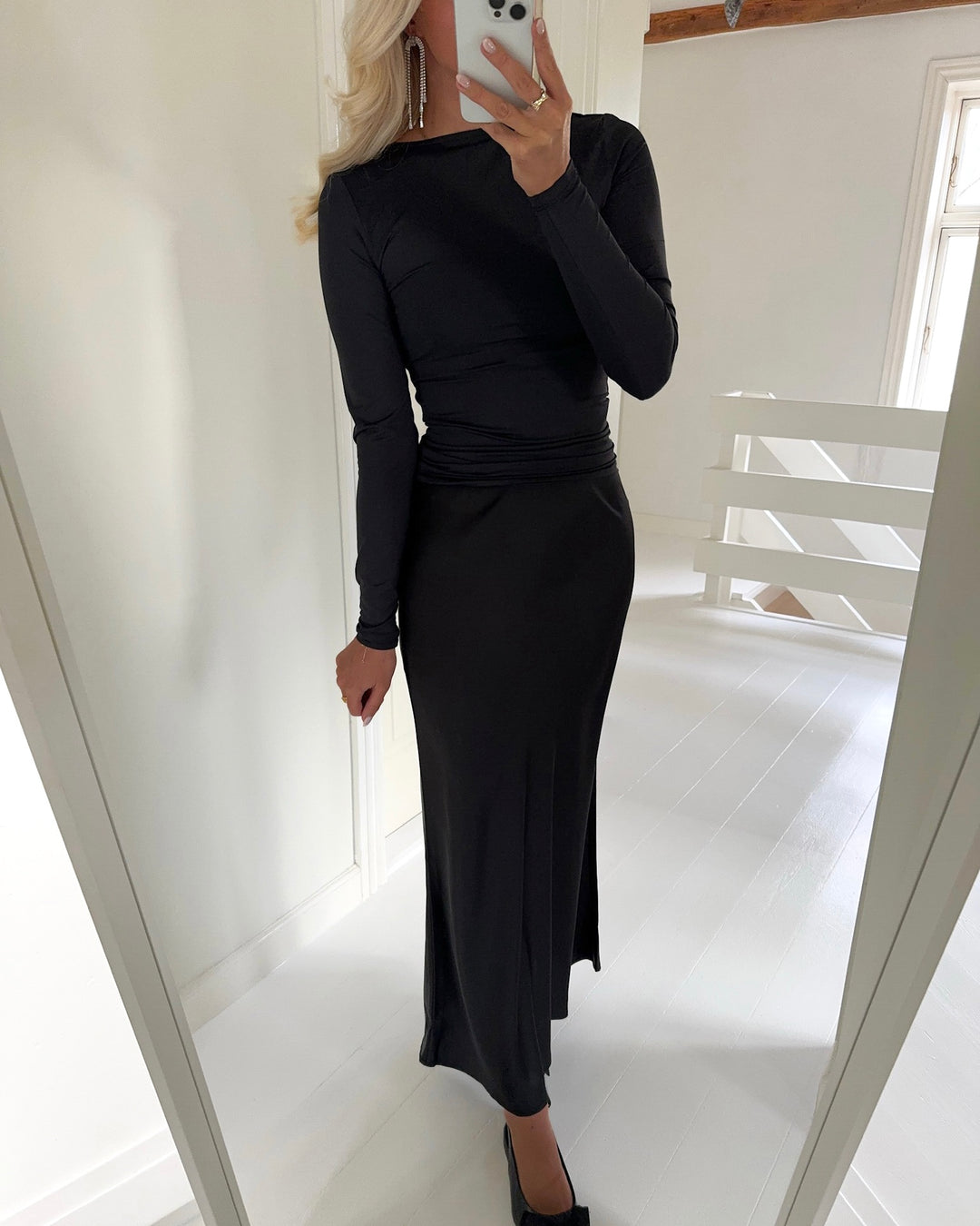 Y.A.S pella nederdel hw maxi black