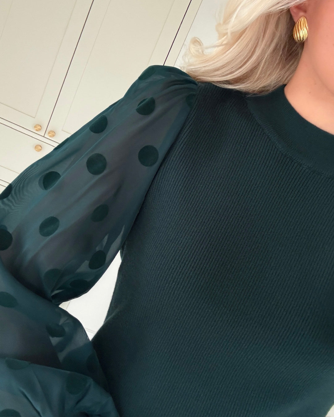 Y.A.S trøje dotme ls knit ponderosa pine