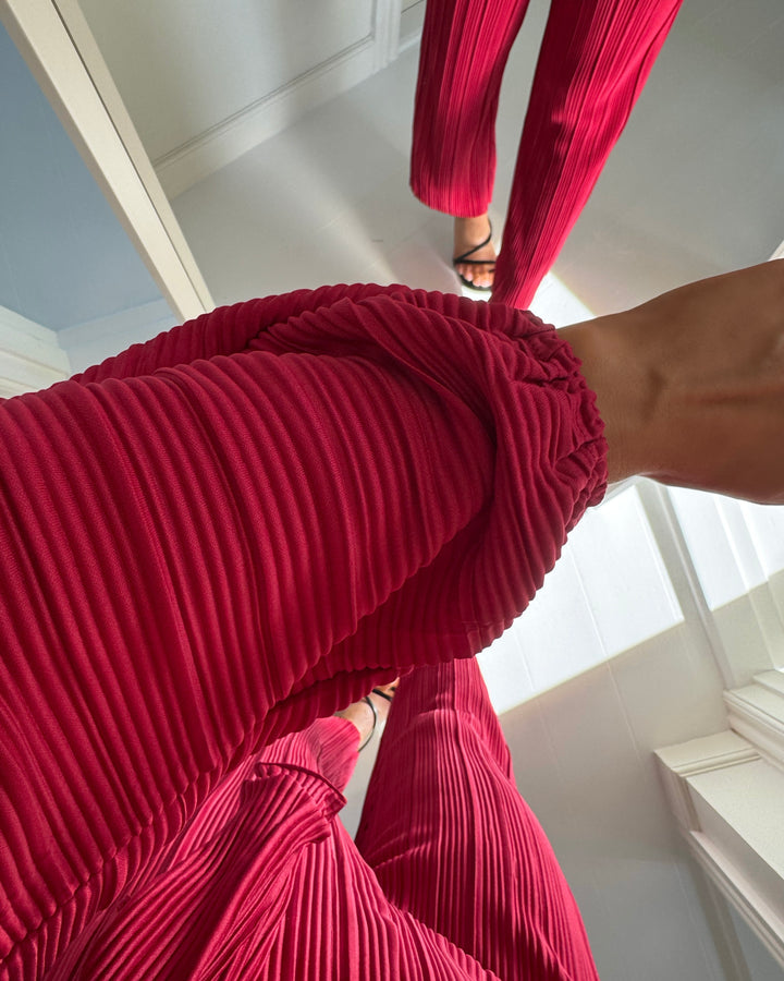 Y.A.S jumpsuit olinda ls ankle persian red