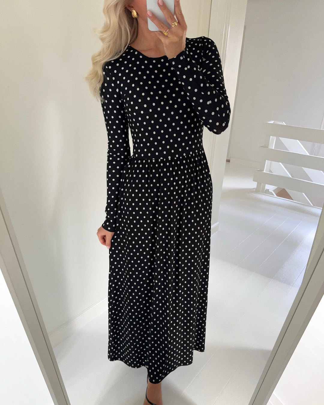 JDY kjole bowie life ls black/dots