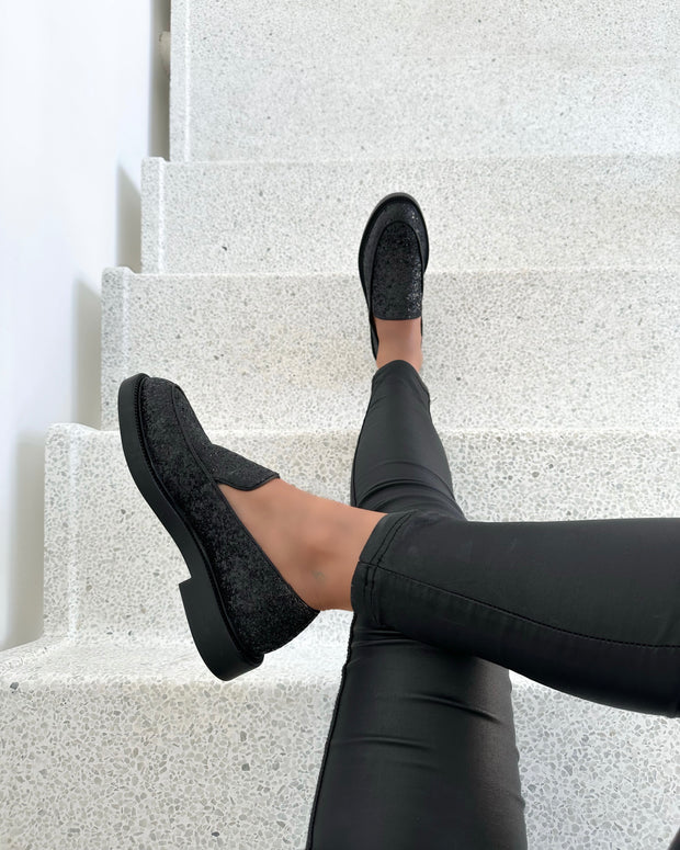 Cphs loafers black glitter - FORUDBESTILLING LEV. UGE 37/38