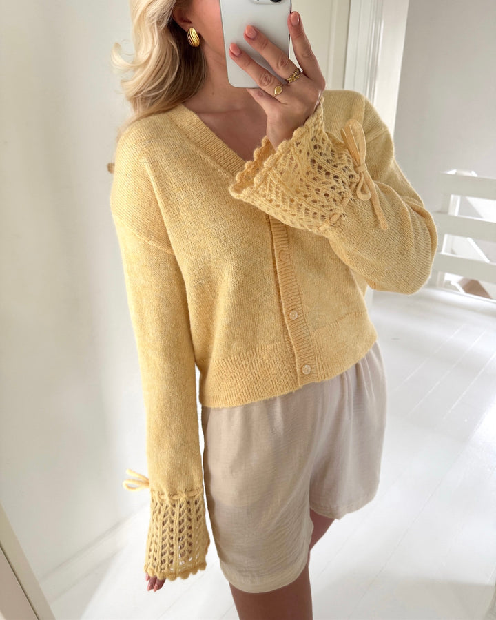 Pieces cardigan smilla ls knit french vanilla