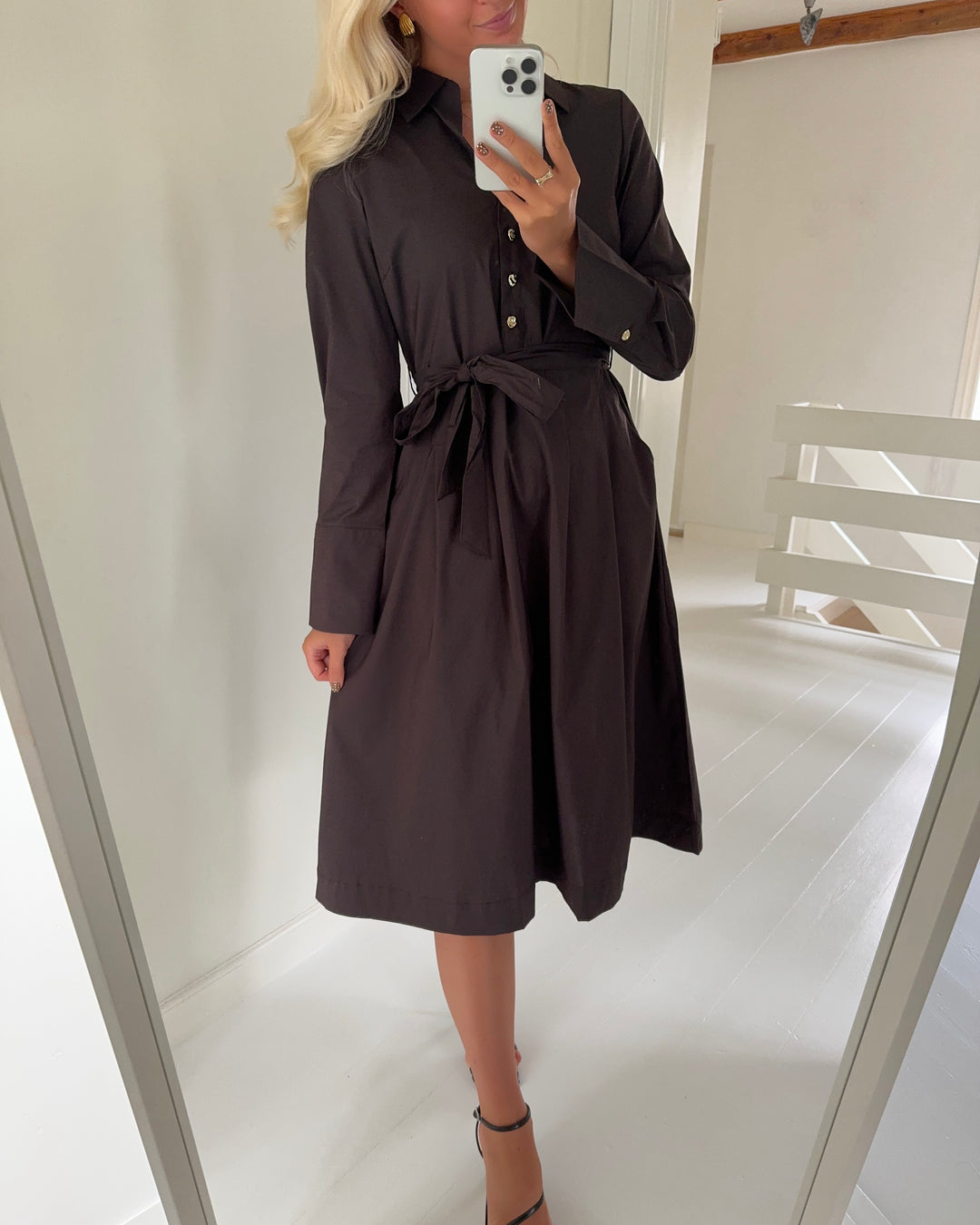 Vero Moda kjole friba ls calf chocolate torte - FORUDBESTILLING LEV. UGE 45