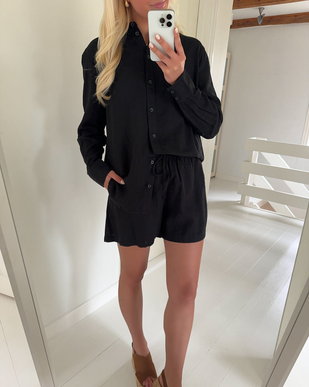 Vero Moda skjorte linn black