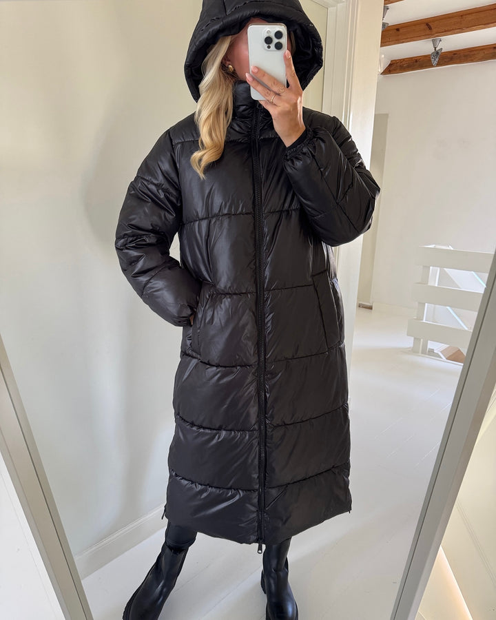 JDY jakke harper x-long puffer black