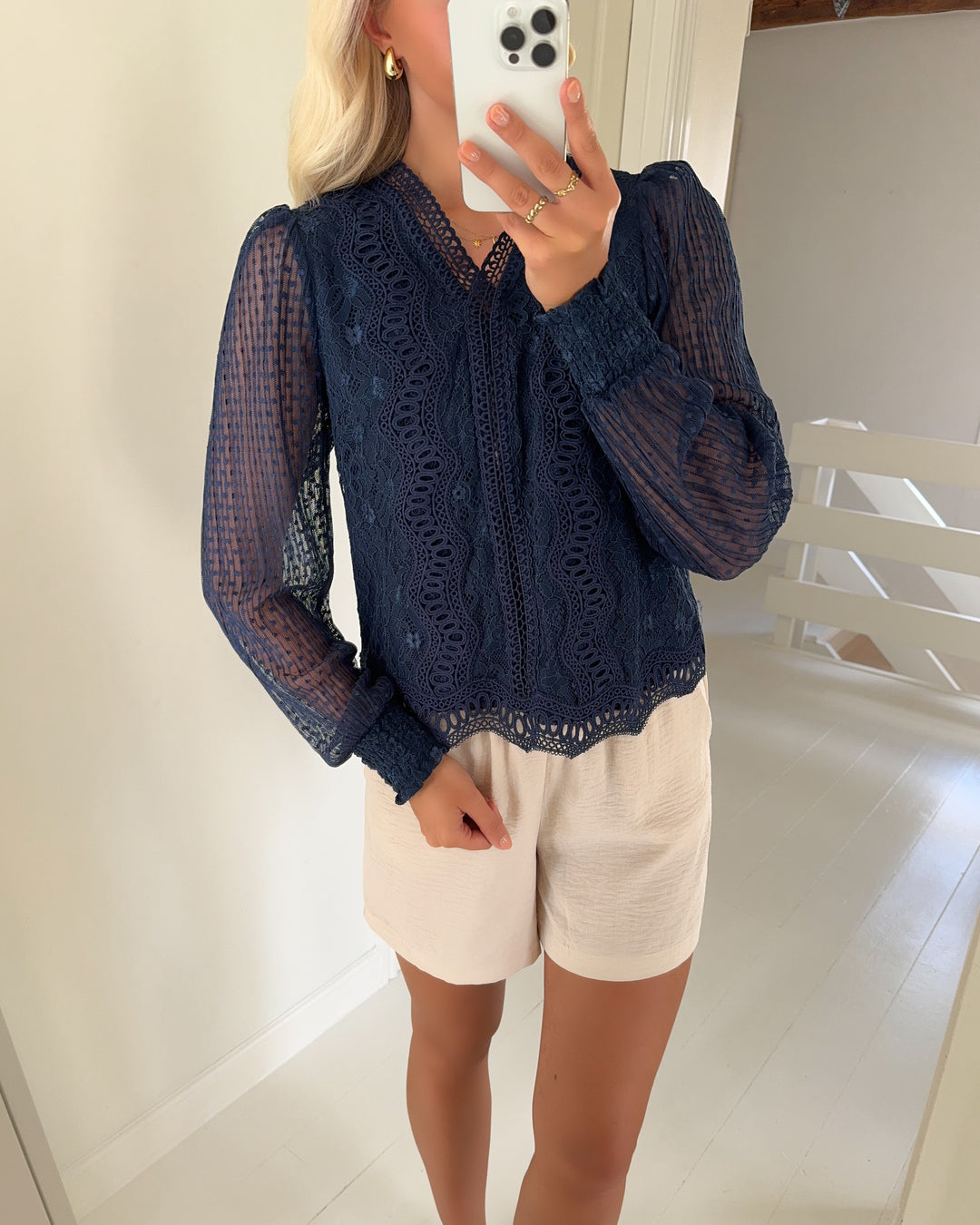 Y.A.S bluse sophia ls peacoat
