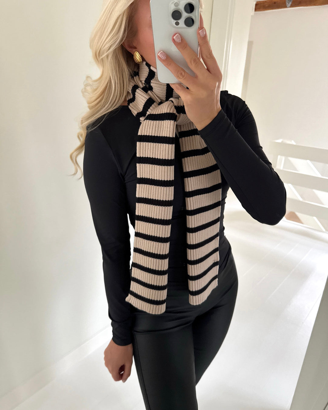 Sister's Point halstørklæde scarf-492 bamboo/black