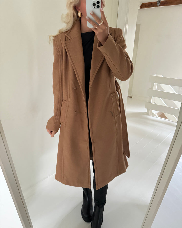 Y.A.S frakke kali wool blend tobacco brown