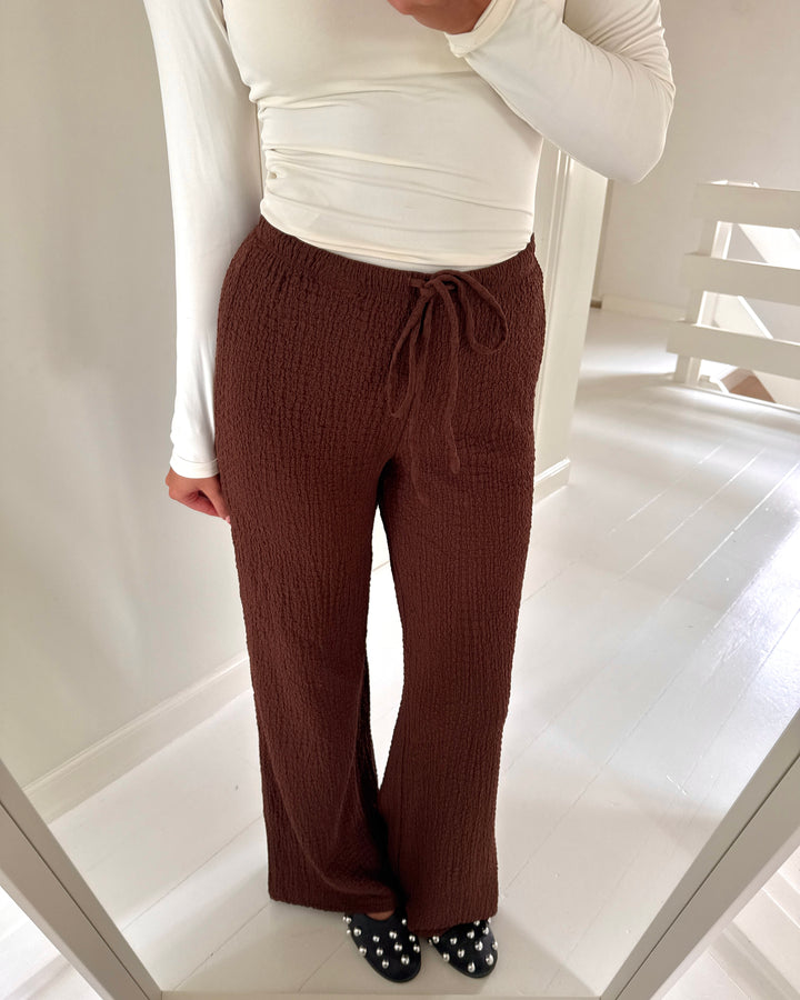Vero Moda bukser anita hw tie cocoa brown