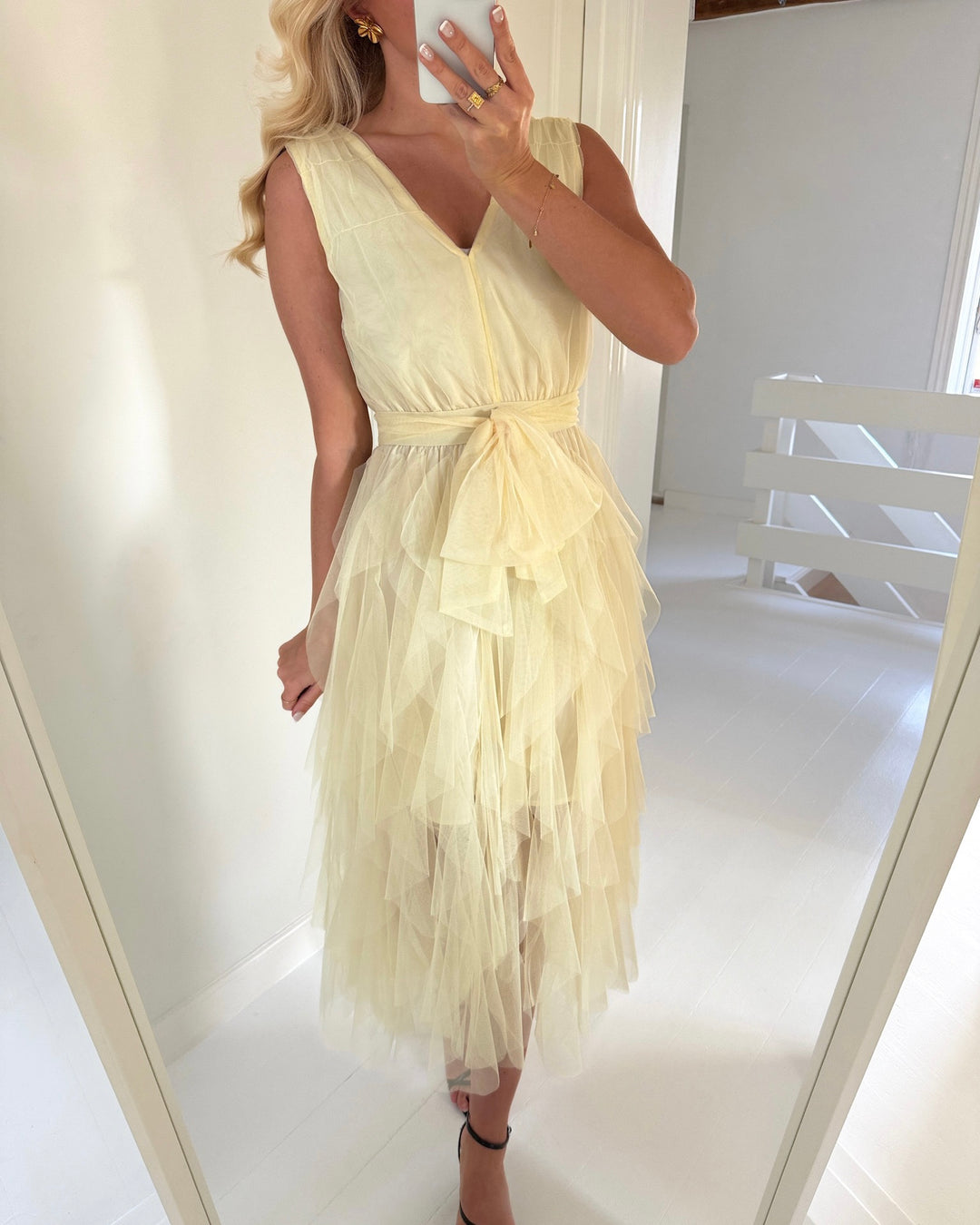 A-View kjole miranda new pale yellow