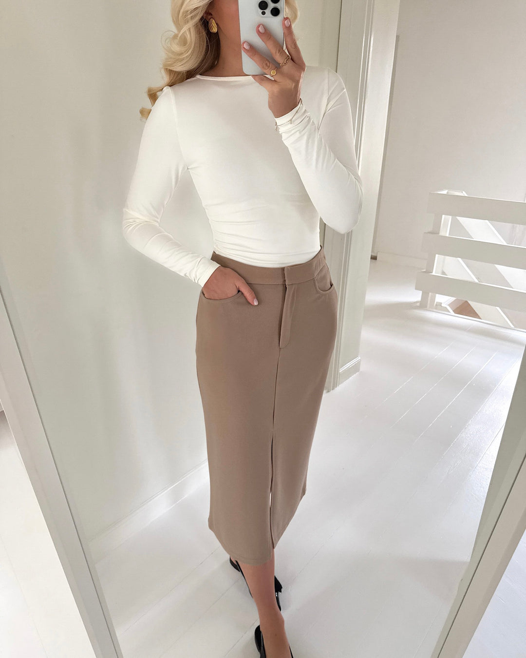 Vero Moda nederdel cuba hw calf silver mink