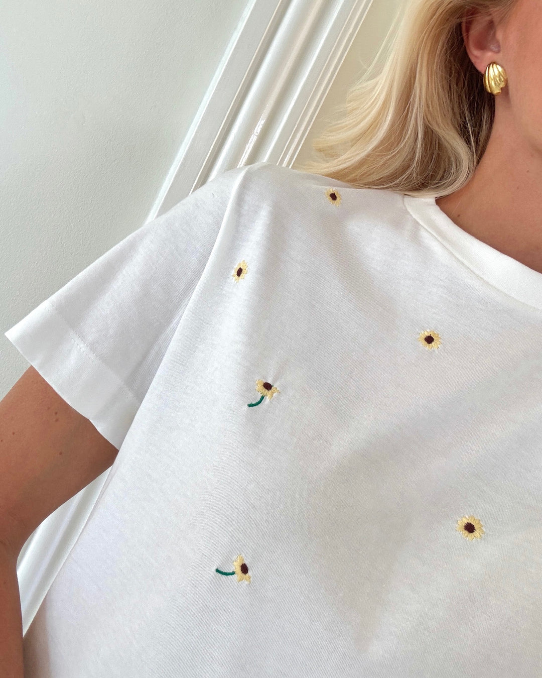 Vero Moda t-shirt sola mette ss snow white/sunflower
