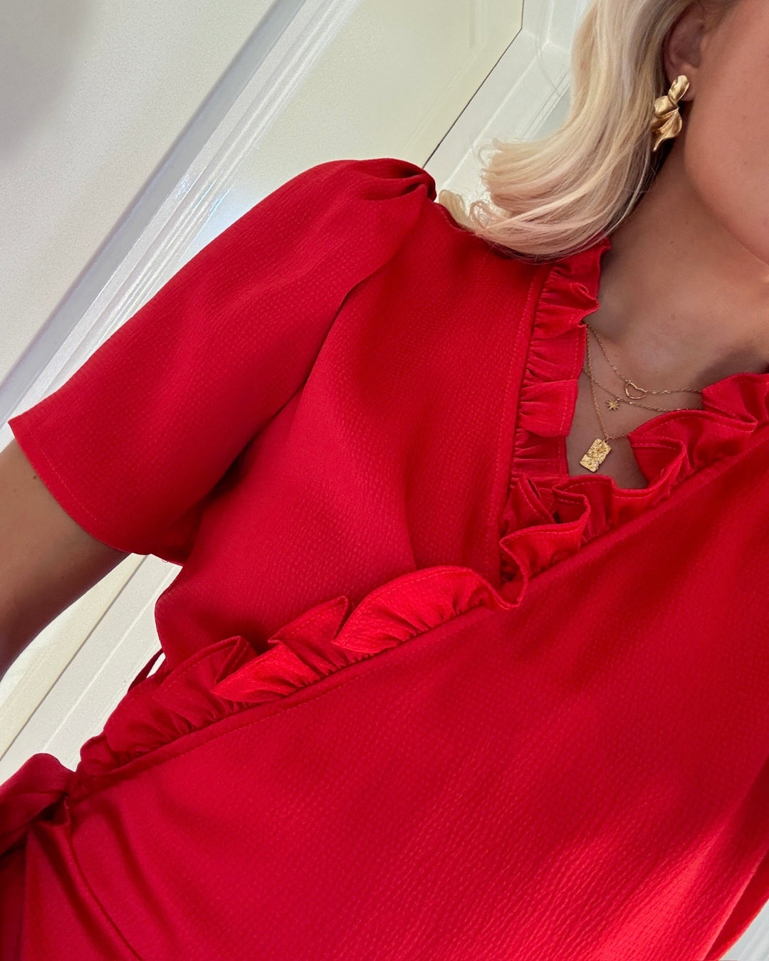 A-View kjole peony red