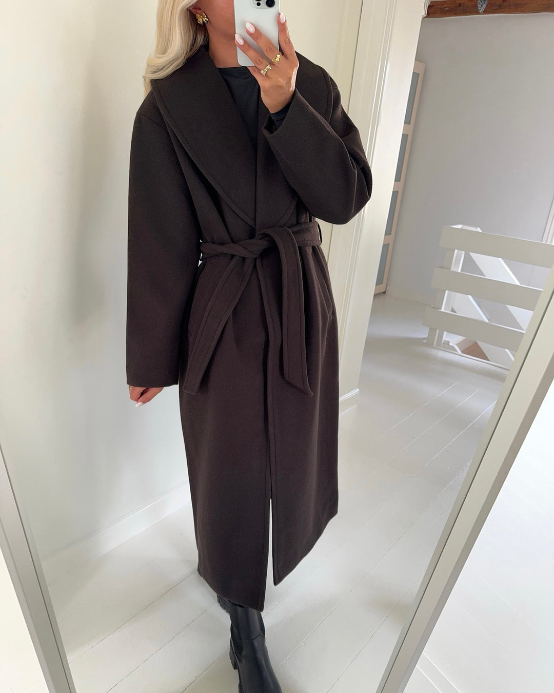 Vero Moda frakke anne bergen xtra long chocolate torte