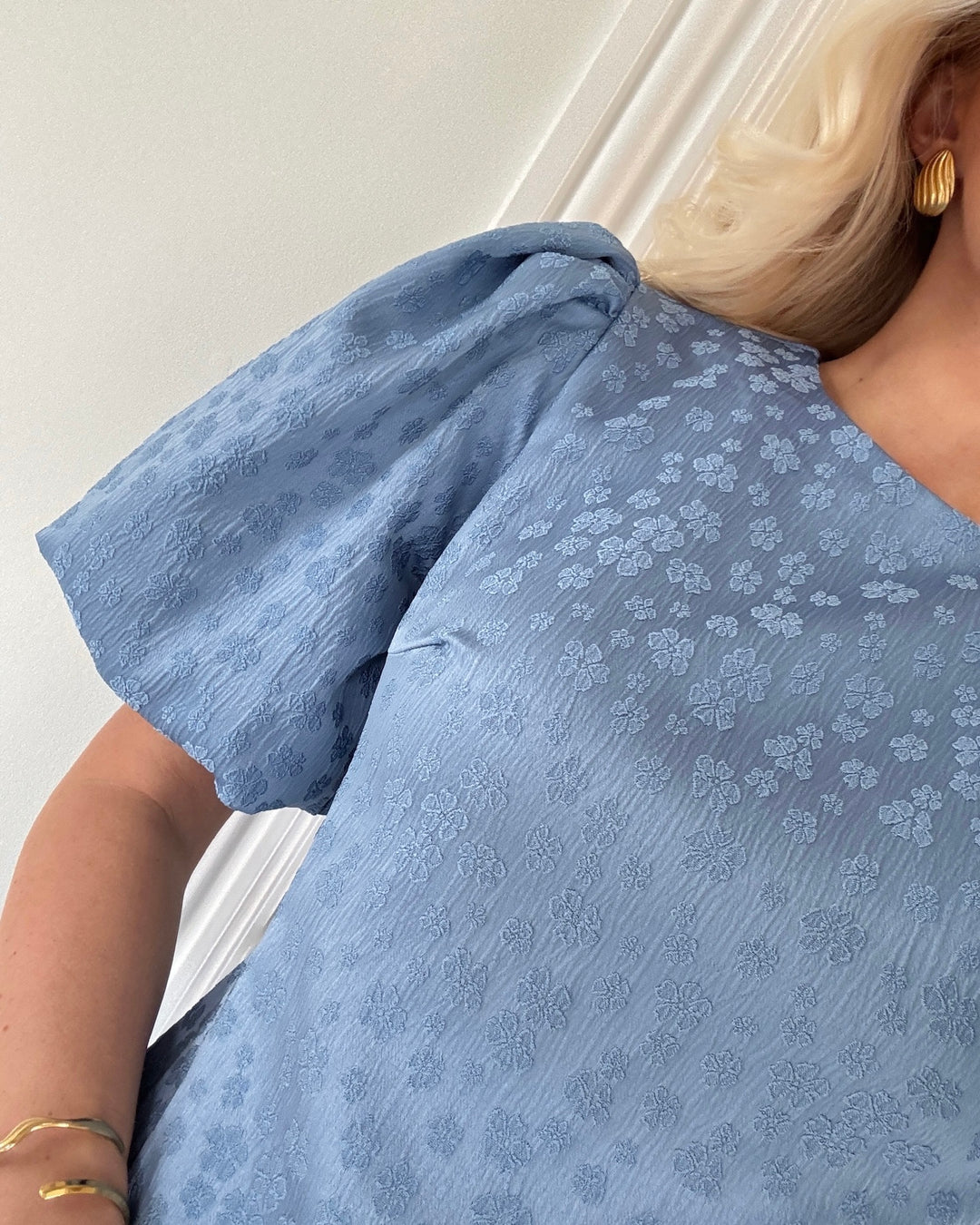 Y.A.S kjole anne ss powder blue