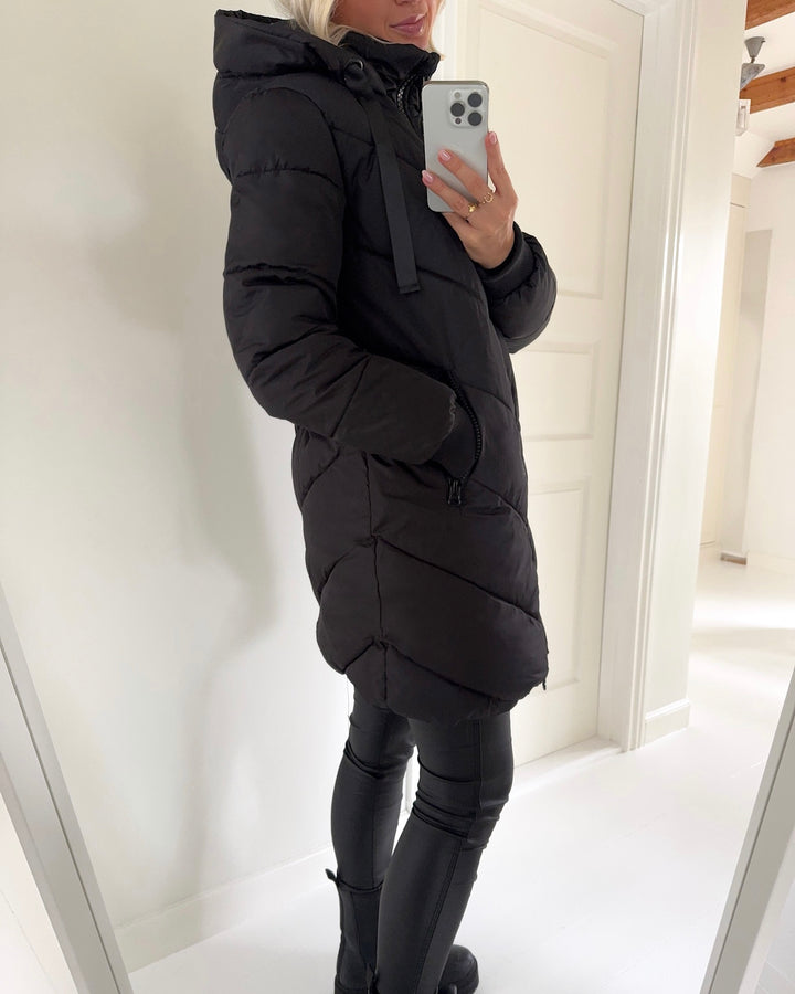 JDY jakke skylar life hood black/black