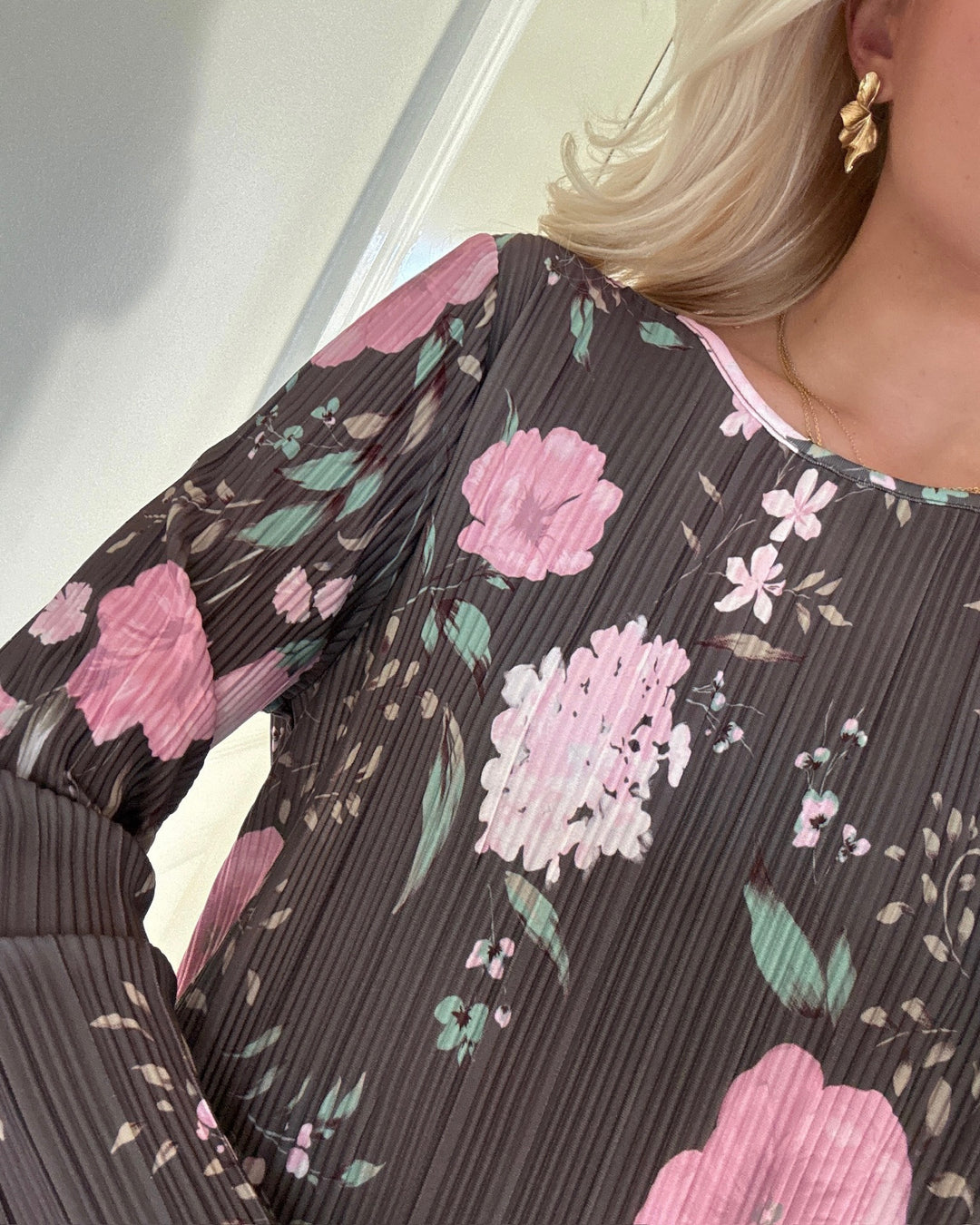 Pieces kjole amber ls midi delicioso/flowers