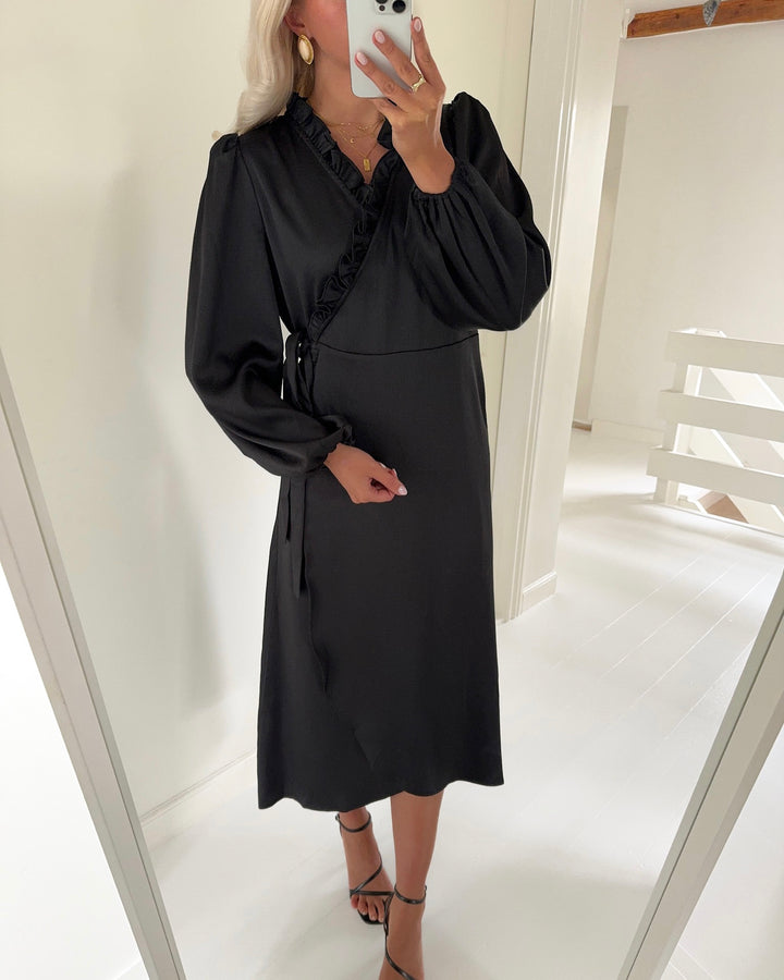 A-View kjole peony ls black