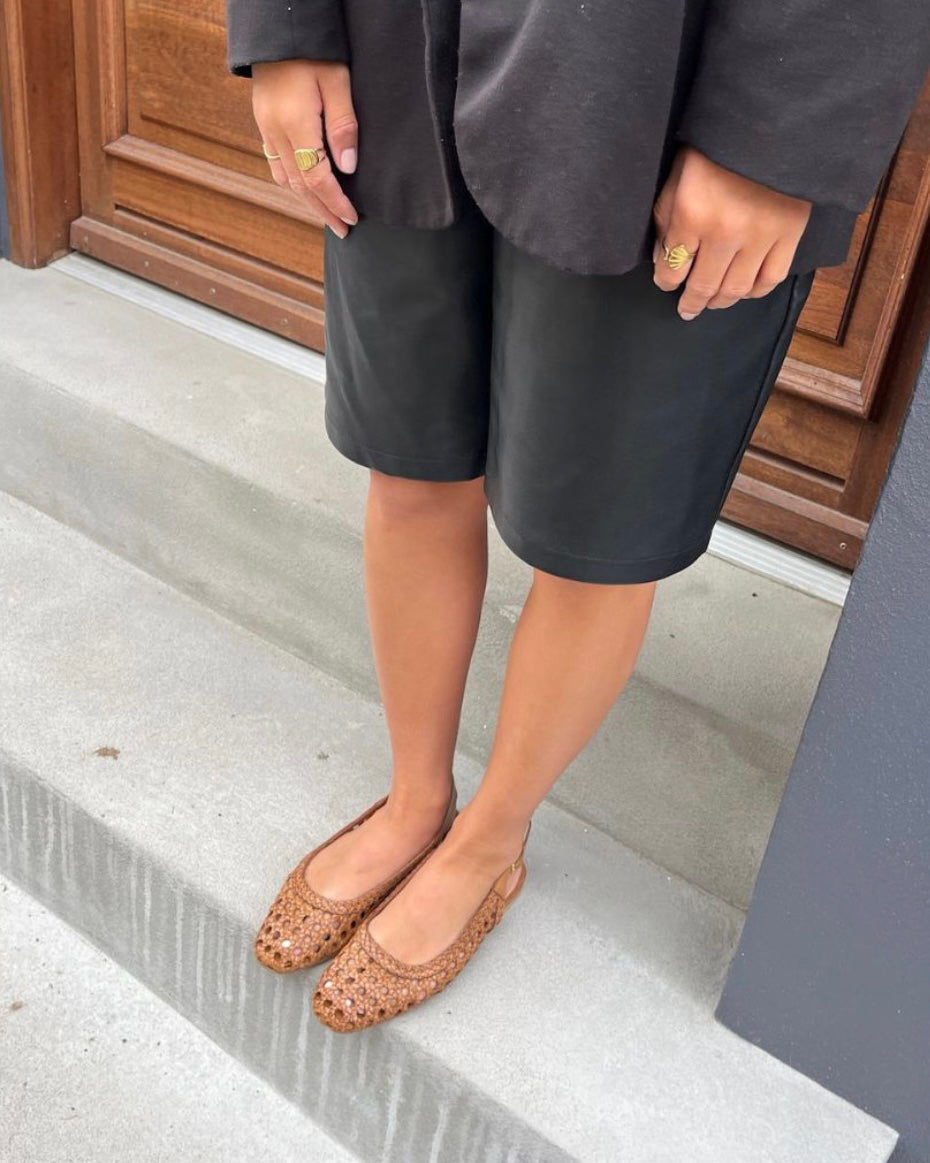 Copenhagen Shoes ballerina as the sea cognac - FORUDBESTILLING LEV. MIDT JUNI