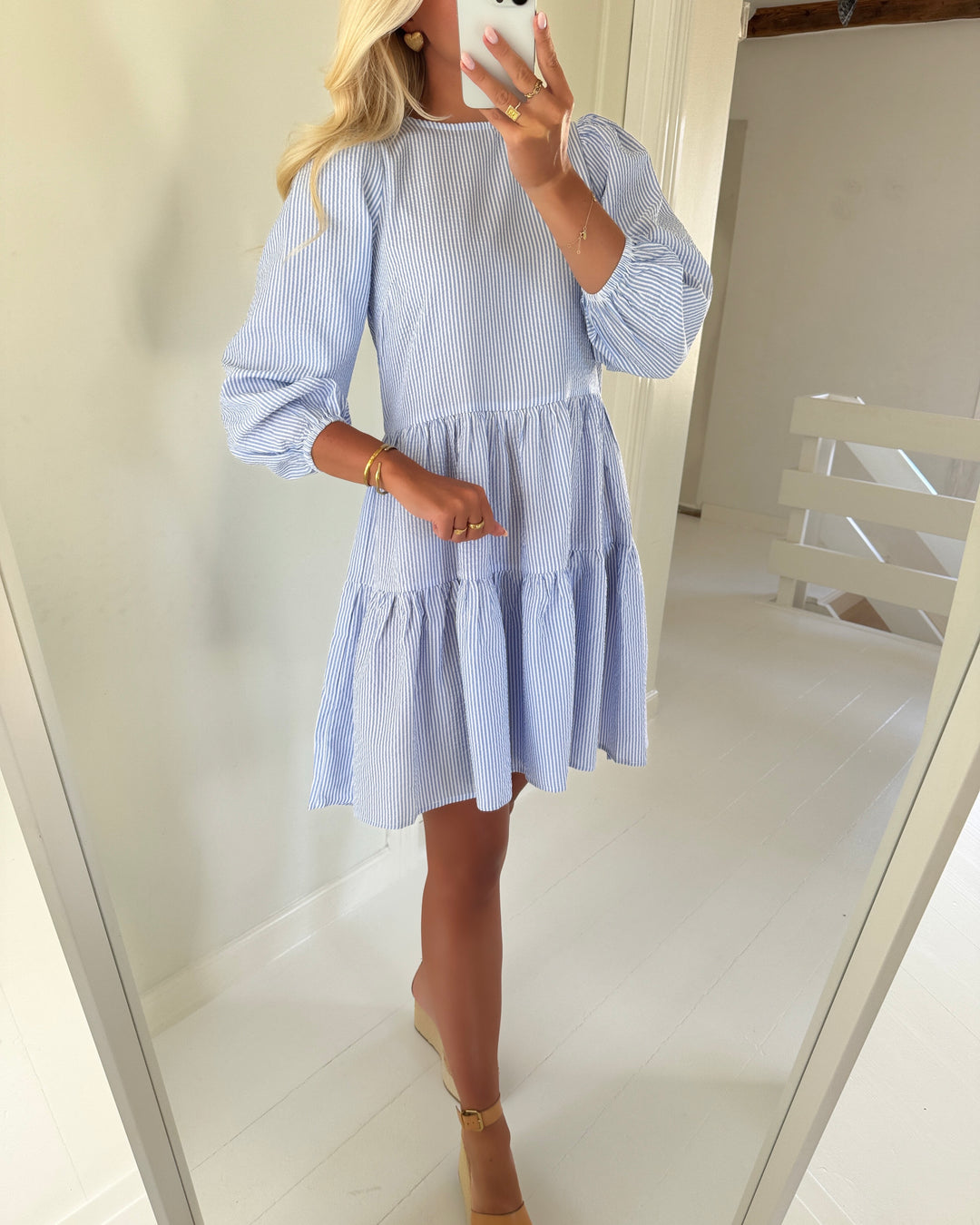 A-View kjole sonja blue/white stribe